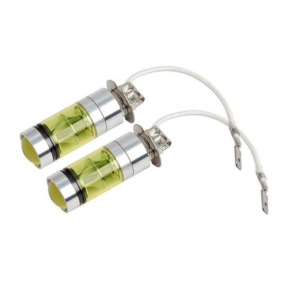 H3 LED Fog Light Bulb, 12V Yellow Car Headlight Bulbs Replacement, 100W Super Bright Auto Xenon Lights for Cars Truck RV SUV