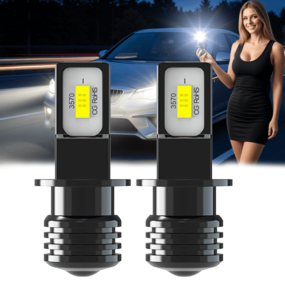 H3 LED Fog Light Bulb For 1989-1990 Honda Prelude,High Brightness Headlight Bulb,6500K,Pack of 2