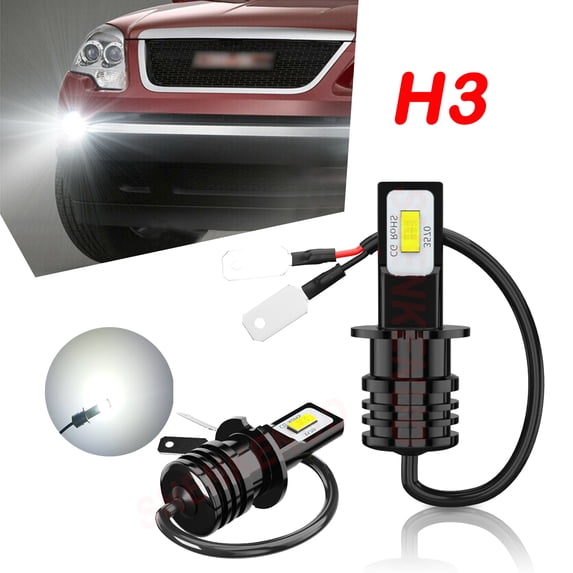 H3 LED Light Bulbs for GMC Sonoma 1995 1996 1997 Fog Lights 2pcs