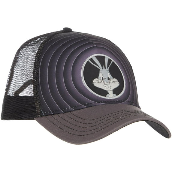 H3 Mens Bugs Bunny Adjustable Mesh Baseball Hat One Size Grey/black