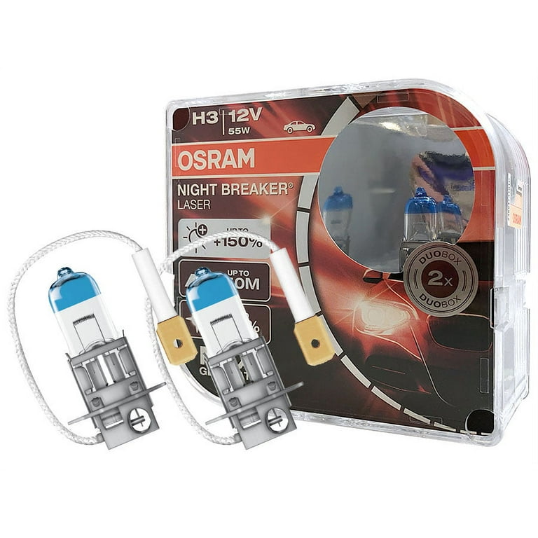 H3 Osram Night Breaker Laser Halogen Headlight Bulb 64151NL (Pack of 2) 