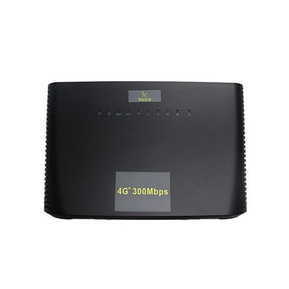 H305 4G LTE CAT4 Router 300Mbps with SIM Card Slot+Voice Phone Port+4XRJ45 Network Port Wifi Router Hotspot US Plug ABS Black,1 x 4G router 1 x network cable 1 adapter