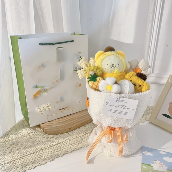 H30cm(12"in) Cinnamoroll KRM KT Cat Plush Dolls Flowers Creative Valentine's Day Christmas New Year Birthday Lovers Gift Graduation Season Gift