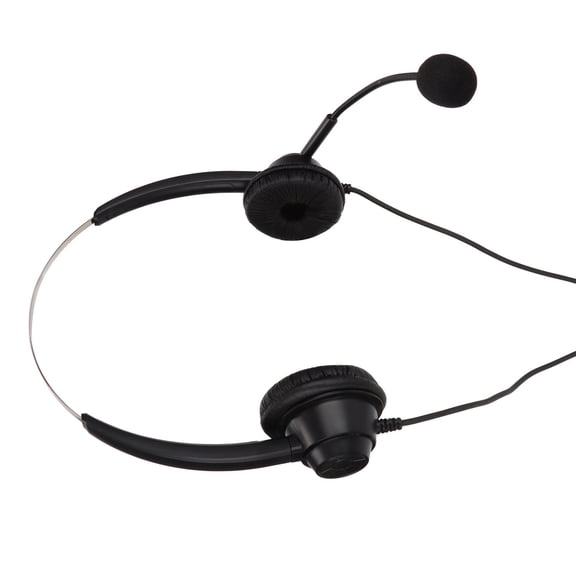 H360D-PC Binaural Call Center Headset with Microphone, Noise Cancelling Headphones for PC Computer, Black