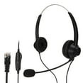 H360DRJ9MV RJ9 Office Headset Binaural Telephone Headset with Adjustable Speaker Volume and