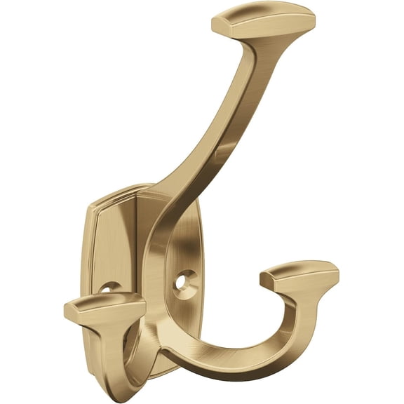 H37004CZ | Vicinity Triple Prong Decorative Wall Hook | Champagne Bronze Hook for Coats, Hats, Backpacks, Bags | Hooks for Bathroom, Bedroom, Closet, Entryway, Laundry Room, Office