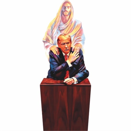 H38233 Donald Trump With Jesus Christ Cardboard Cutout Standee Standup