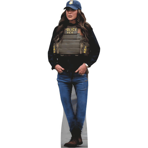H38283 Kristi Noem ICE Police Bulletproof Vest Cardboard Cutout Standee Standup