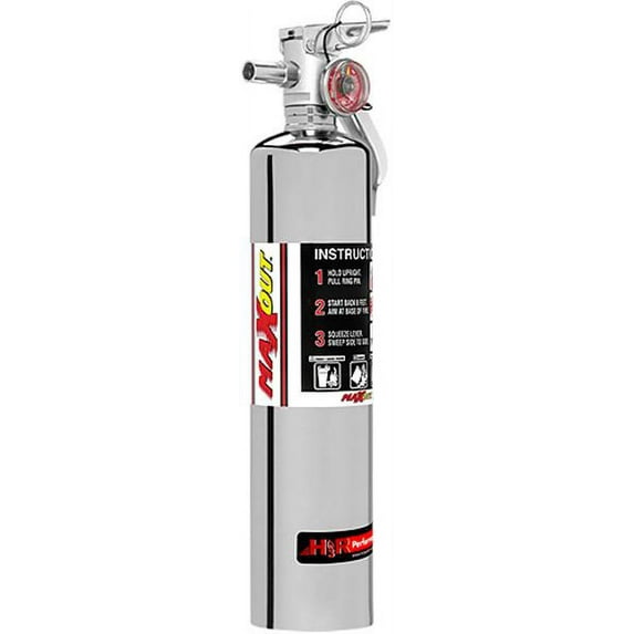 H3R Performance MaxOut Dry Chemical Chrome Fire Extinguisher 2.5 lb California Car Cover