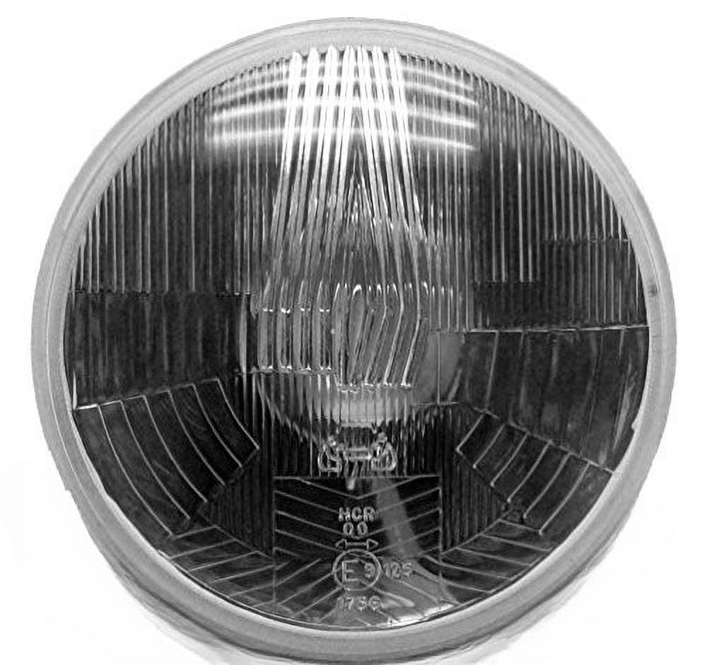 H4 7" Headlamp with Curved Lens ,"E" Code, 12v H4 60/55 bulb