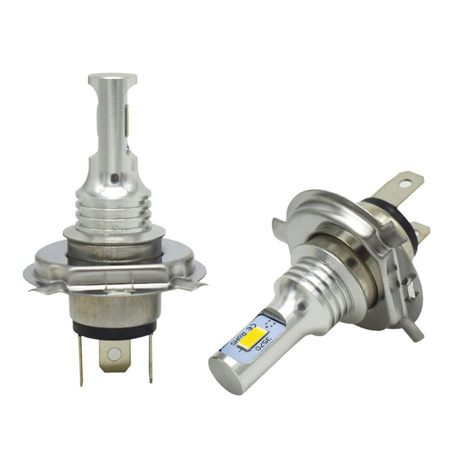 H4 9003 HB2 LED Headlights Bulbs High+Low Beam 35W 4000LM 6000K White Error Free