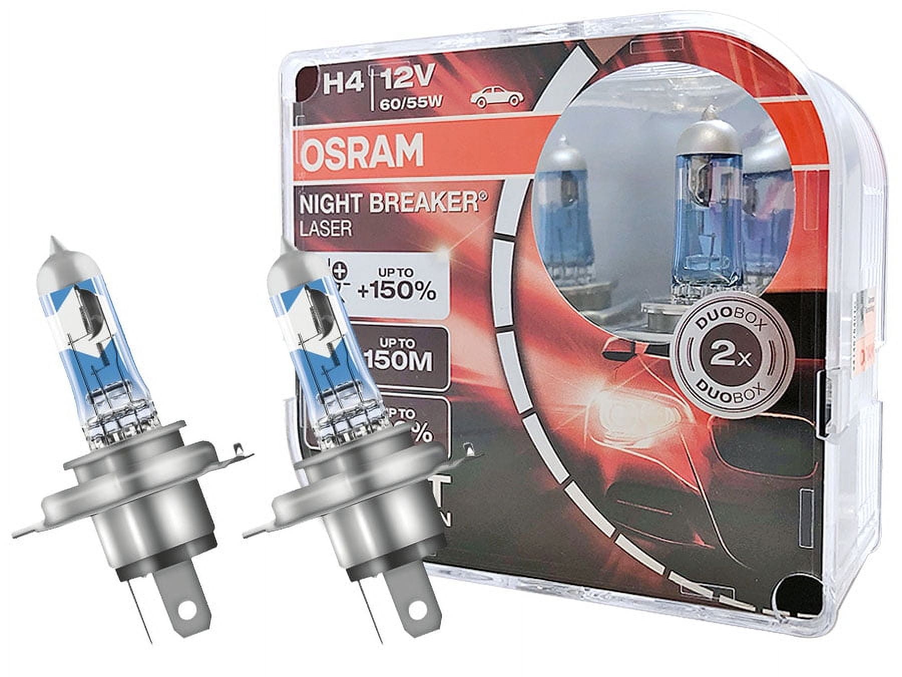 H4/9003/HB2: Osram +150% Night Breaker Laser Halogen Bulb 64193NL