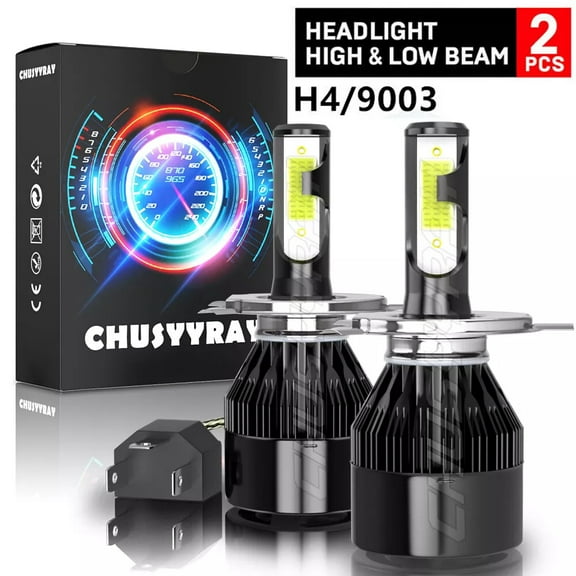 H4 9003 LED Headlight Bulbs Kit High Low Dual Beam 6000K White 2Pcs for 2000-2005 Mitsubishi Eclipse