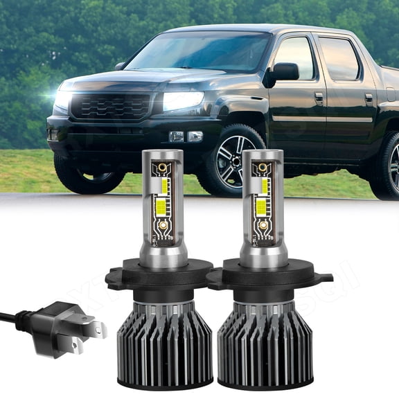 H4 9003 LED Headlight Bulbs White High Low Beam For Honda Ridgeline 2006-2014,V2T