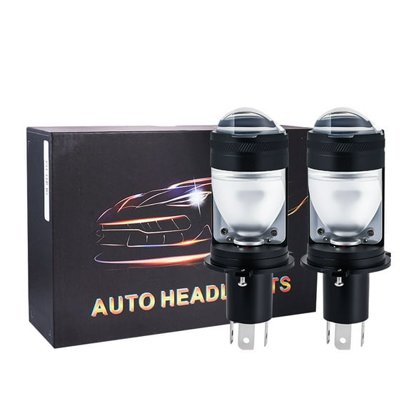 H4/9003 LED Headlight Projector lens Bulbs Light Lamps, Super Bright, 6000K Xenon White, Halogen Replacement with Fan for Cars, Motorcycle, Pack of 2
