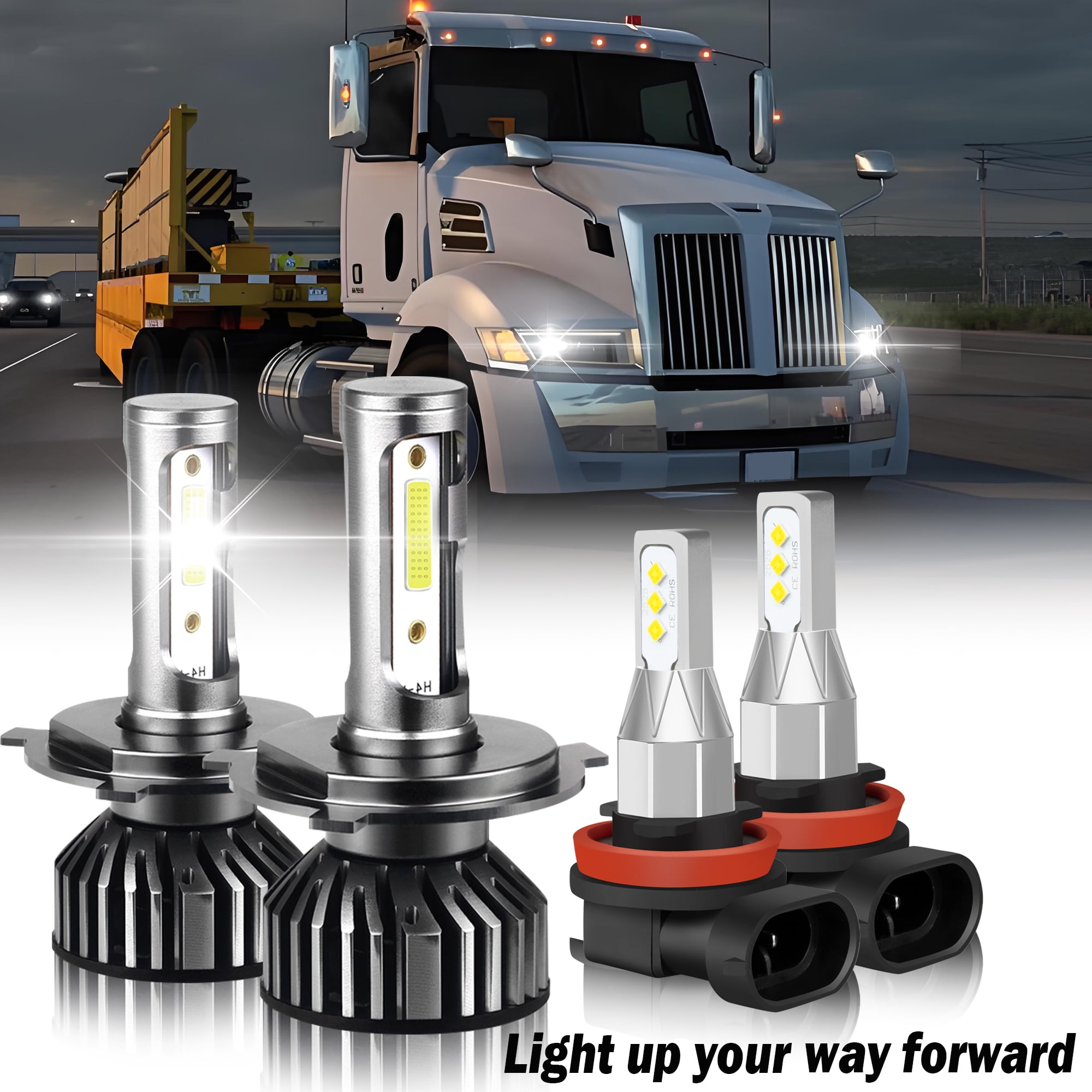 CHUSYYRAY 6-Piece LED Headlight & Fog Light Combo For GMC Yukon XL 2015-2020 – 9005/H11/12278, 6000K