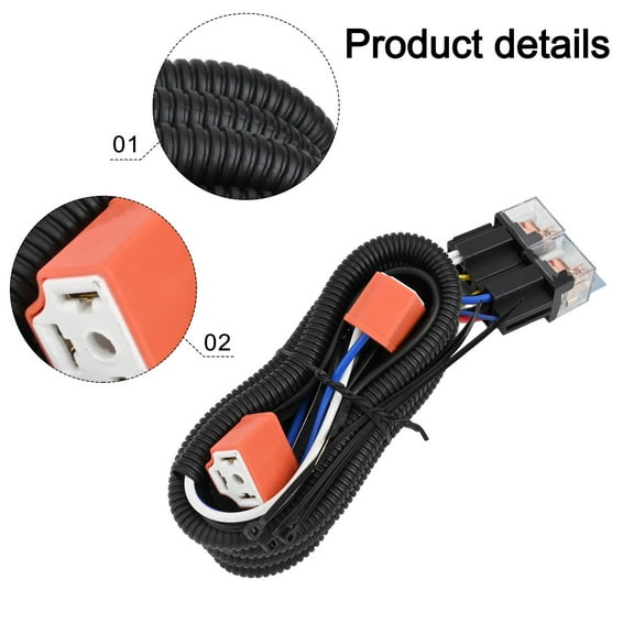 H4 Headlight Relay Harness Kit,Light Enhancement Fit For Toyota For 9003 H5054 Fangkenuo