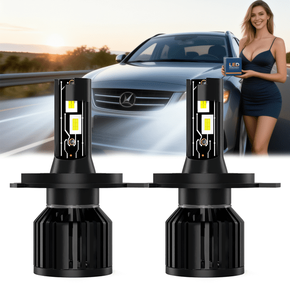 H4 LED Headlight Bulb For 1994-2002 Land Rover Discovery,Standard High Beam or Low Beam or Fog Light Bulb,9003/H4 White Headlight Bulbs,High Brightness Headlight Bulb, Pack of 2