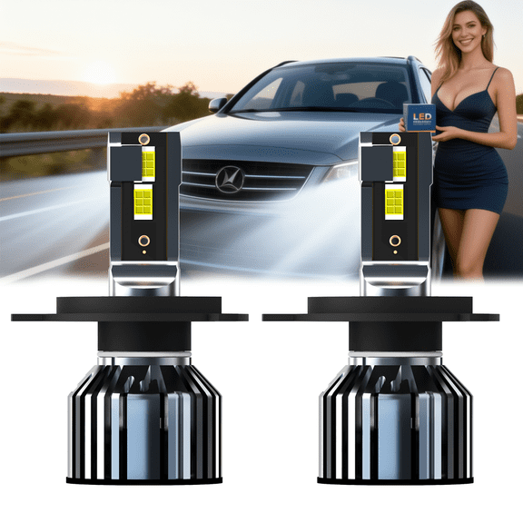 H4 LED Headlight Bulb For 1995-1998 Acura TL,Standard High Beam or Low Beam or Fog Light Bulb,9003/H4 White Headlight Bulbs,High Brightness Headlight Bulb, Pack of 2