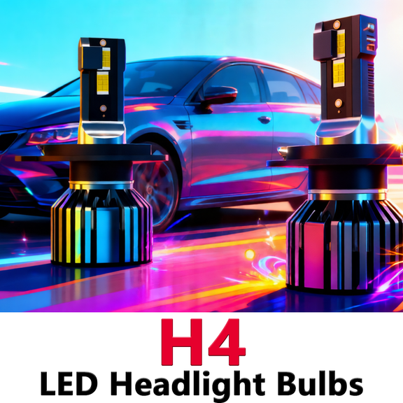 H4 LED Headlight Bulb For 1999-2000 Hyundai Elantra,Standard High Beam or Low Beam or Fog Light Bulb,9003/H4 White Headlight Bulbs,High Brightness Headlight Bulb, Pack of 2