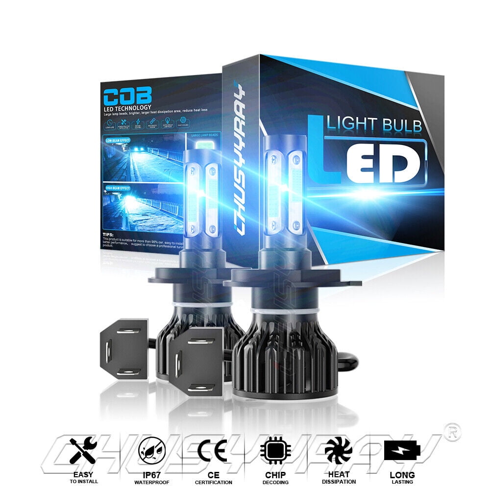 H4 LED Headlight Kit 9003 8000K Ice Blue Hi/Low Beam Bulbs For HONDA PILOT 2003-2005