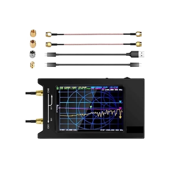 H4 Vector Network Analyzer With 4-inch LCD Touchscreen Measuring 10KHz-1.5GHz Shortwave MF HF VHF UHF UHF