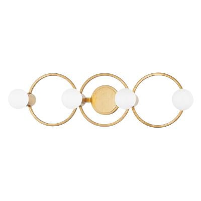 H413304-GL-Mitzi-Hope-4 Light Bath Bracket in Modern Style-28 Inches Wide by 8.25 Inches High