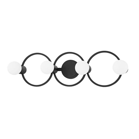 H413304-TBK-Mitzi-Hope - 4 Light Bath Vanity In Modern Style-8.25 Inches Tall and 28 Inches Wide