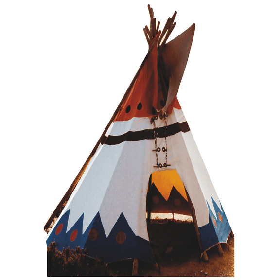 Wet Paint Printing + Design H49893 Indigenous TeePee Cardboard Stand-Ups, 60" x 42"