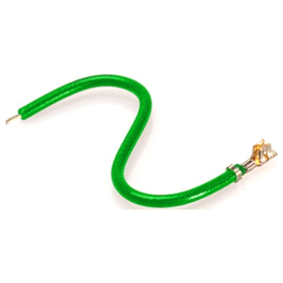 H4BXG-10110-G8 Green 28 AWG Jumper Lead Socket to Cable (Round) Gold 10.0 (254.0mm) :RoHS