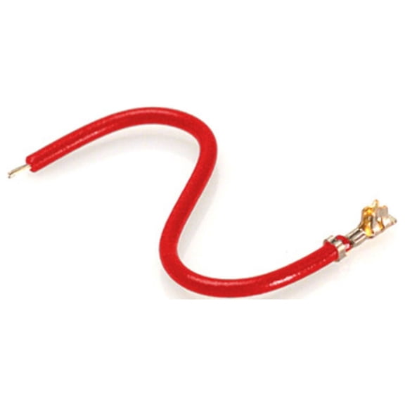 H4BXG-10110-R8 Red 28 AWG Jumper Lead Socket to Cable (Round) Gold 10.0 (254.0mm) :RoHS