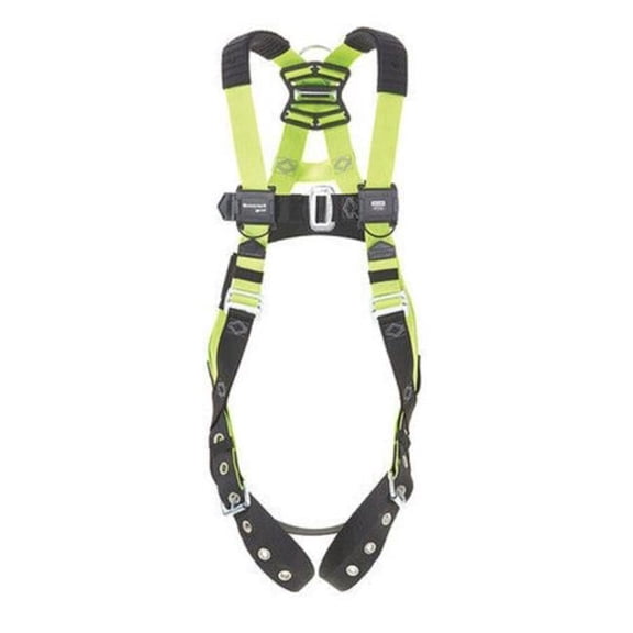 H500 Industry Polyester Standard Safety Harness, Black & Green
