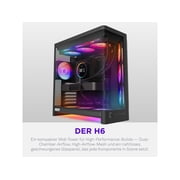 H6 2026 Compact Dual-chamber ATX Case All Black