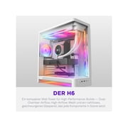 H6 2026 Compact Dual-chamber ATX Case All White
