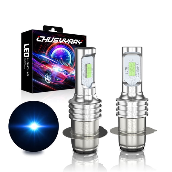 H6 LED HeadLight Bulbs Ice Blue Light For Yamaha YFZ450R Rhino 700 Raptor YFM660