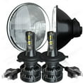 thumbnail image 1 of H6024 7" Round Glass Headlight Housing H4 Conversion Lights LOOK PAIR NEW, 1 of 12