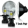 thumbnail image 1 of H6024 Head Light Glass Housing Lamp Projector Chrome 7" Round LED Headlight Kit, 1 of 12