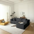 thumbnail image 1 of H613 Sectional Sofa - Mid-Century Modern L-Shaped 3-Seat Couches, Modular Left-Facing Sofa for Living Room, Gray, 1 of 5