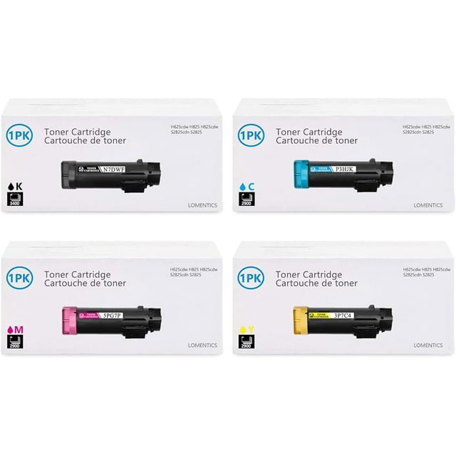 H625 Toner Cartridges High Yield 4 Pack (Black, Cyan, Magenta, Yellow