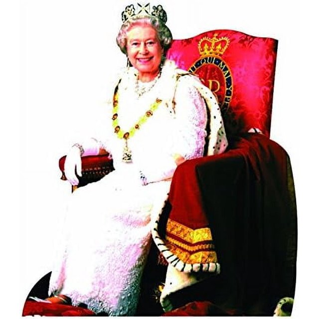 H65078 Queen Elizabeth II Sitting Cardboard Cutout