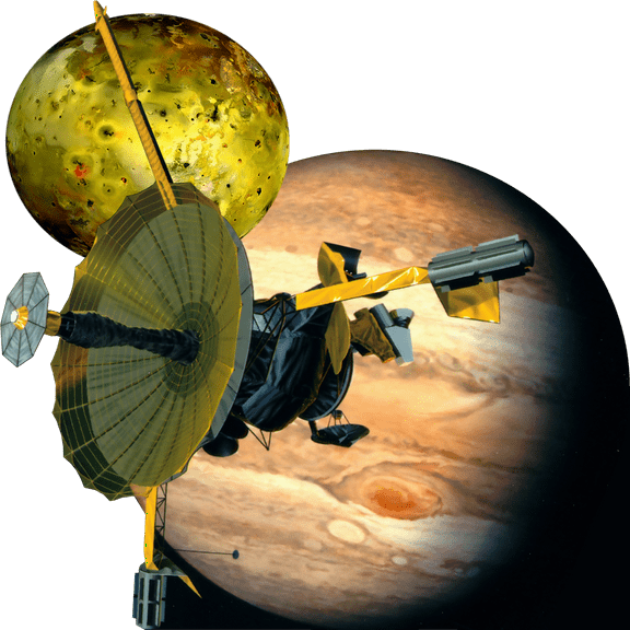 H69332 Galileo Space Probe Jupiter Io Moon Flyby NASA Mission Cardboard Cutout