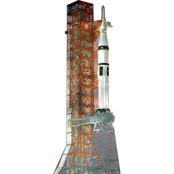 H69346 NASA Saturn 1B IB Space Rocket Apollo Astronomy Cardboard Cutout