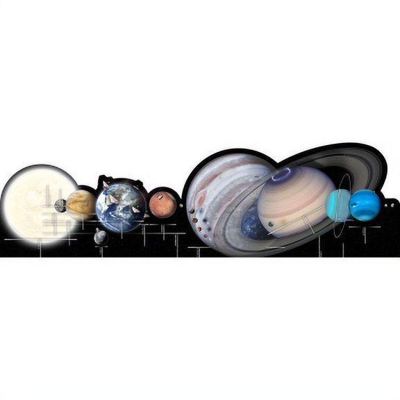 H69370 SETI Solar System Planet Chart Mercury Venus Earth Mars Jupiter Saturn Uranus Neptune Cardboard Cutout Standup Standee