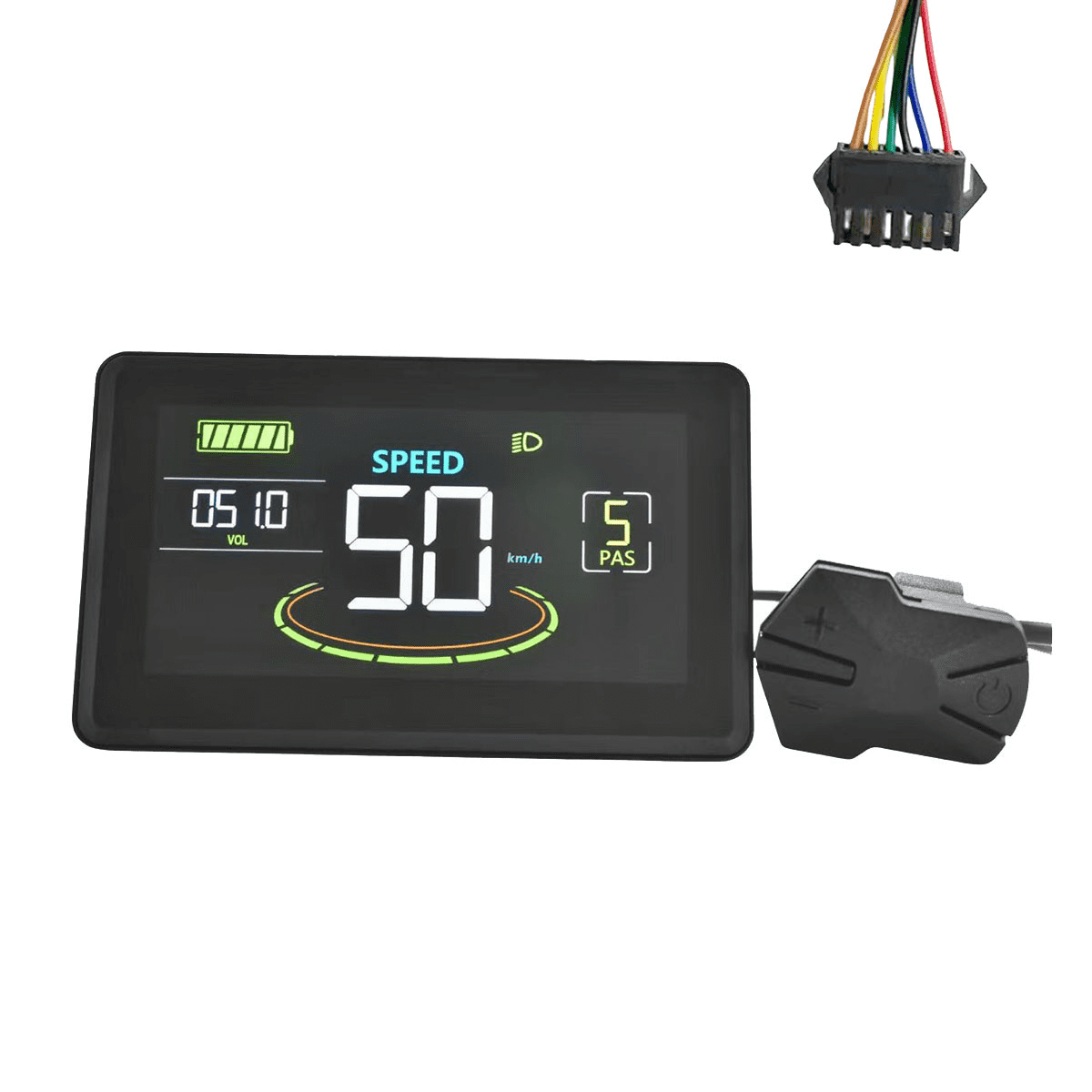 H6C Electric Bike LCD Display 24V60V E Scooter LCD Panel (SM 6PIN
