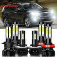thumbnail image 1 of H7 H11 LED Headlight 881 Foglight Combo Bulbs Kit White, 1 of 12