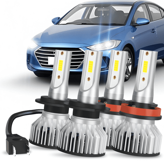 H7 H11 Led Headlight Bulbs for Hyundai Elantra without Projector 2013 2014 2015 2016 High&Low Beam 4pcs