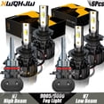 thumbnail image 1 of H7+H7+9005/9006 Combo LED Headlight High/Low Beam + Fog Light Bulbs Conversion Kit, 1 of 16