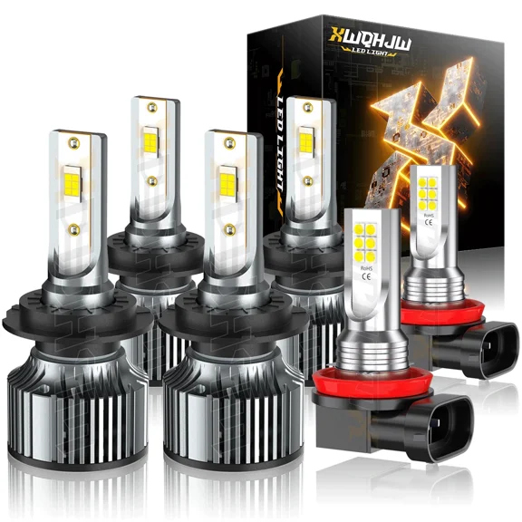 H7 H7 H11 6X 6000K White LED Headlight Fog Light Bulbs Fit for BMW Z4 2003-2008