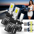 thumbnail image 1 of H7 H7 LED Headlight Bulb Combo For Mercedes-Benz GL63 AMG 2013-2016，Direct Plug and Play, 6500K LED H7 High Beam，H7 Low Beam,T10 License Plate Light，Car OEM Replacement, Pack of 6, 1 of 3
