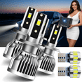thumbnail image 1 of H7 H7 LED Headlight Bulb Combo For Mercedes-Benz GL63 AMG 2013-2016，Direct Plug and Play, 6500K LED H7 High Beam，H7 Low Beam,T10 License Plate Light，Car OEM Replacement, Pack of 6, 1 of 3